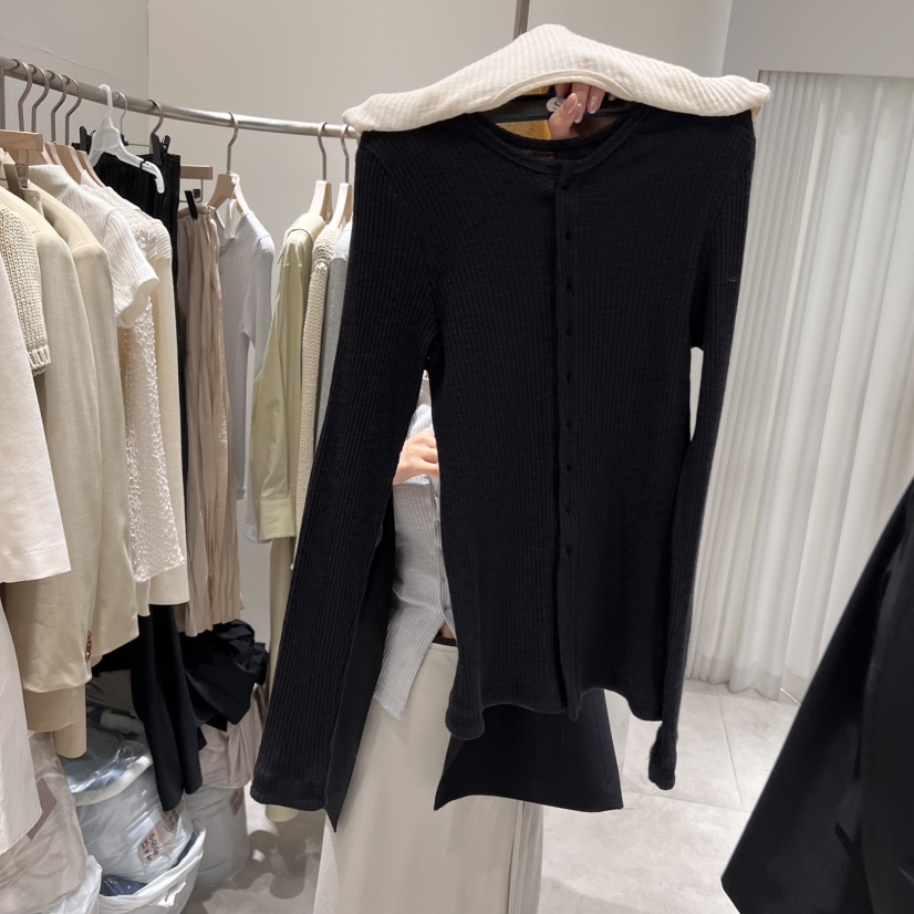 GLOW AND NYMPH東大門代購女士新品職業真品人氣25春夏長袖T恤GLOW AND NYMPH長袖T恤圖色3