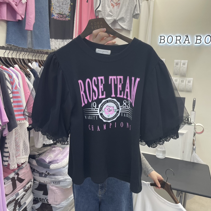 BORA BORA韓國代購女士新款推薦25春夏真品人氣時尚職業T恤BORA BORAT恤圖色3