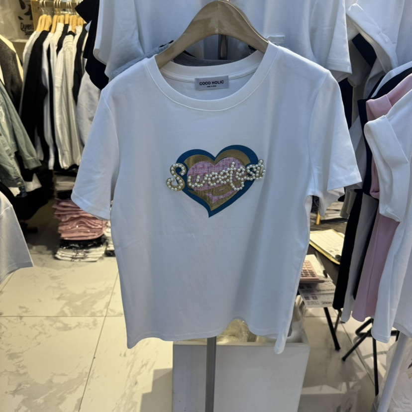 COCO HOLIC東大門實拍女裝新品休閑職業時尚推薦熱賣25春夏T恤COCO HOLICT恤