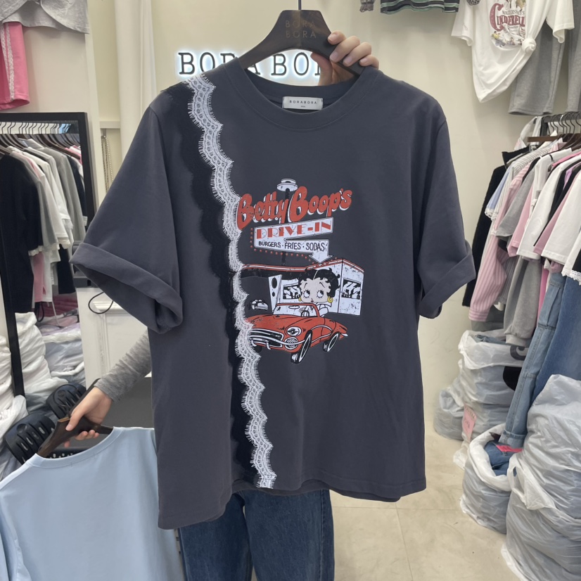 BORA BORA韓國代購女士新品真品人氣25春夏時尚熱賣休閑T恤BORA BORAT恤圖色2