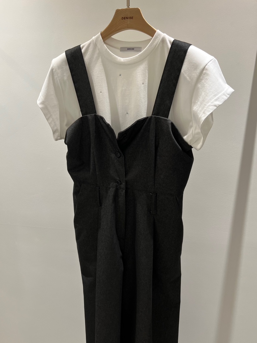 DENISE韓國直郵㊣女裝新品25春夏熱賣時尚職業推薦人氣背帶褲DENISE背帶褲