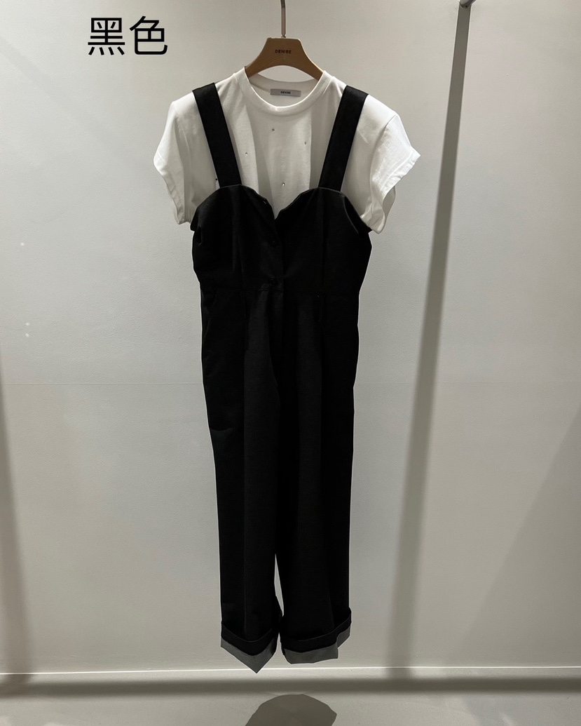 DENISE韓國直郵㊣女裝新品25春夏熱賣時尚職業推薦人氣背帶褲DENISE背帶褲