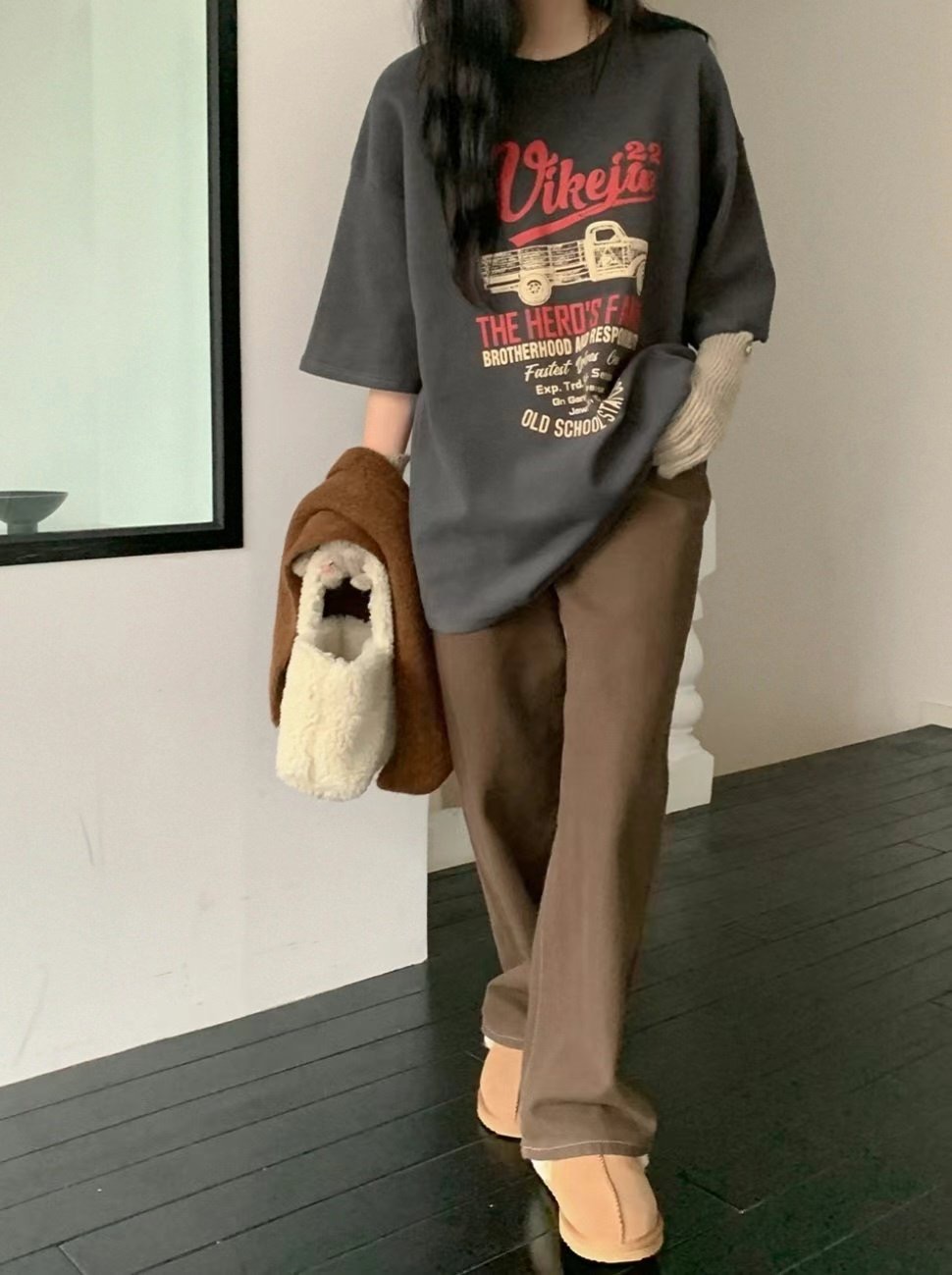 OH JINHO直郵韓國代購㊣女裝新款休閑熱賣人氣時尚推薦T恤OH JINHOT恤