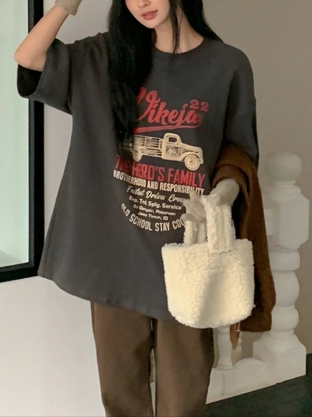 OH JINHO直郵韓國代購㊣女裝新款休閑熱賣人氣時尚推薦T恤OH JINHOT恤