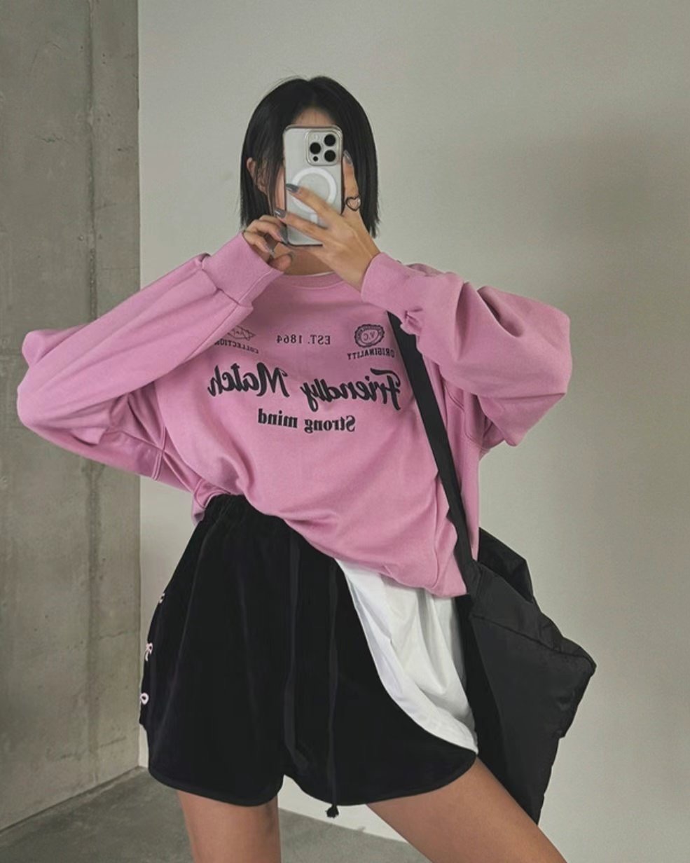 OH JINHO韓國㊣直郵東大門代購女裝新品人氣時尚休閑熱賣衛衣OH JINHO衛衣