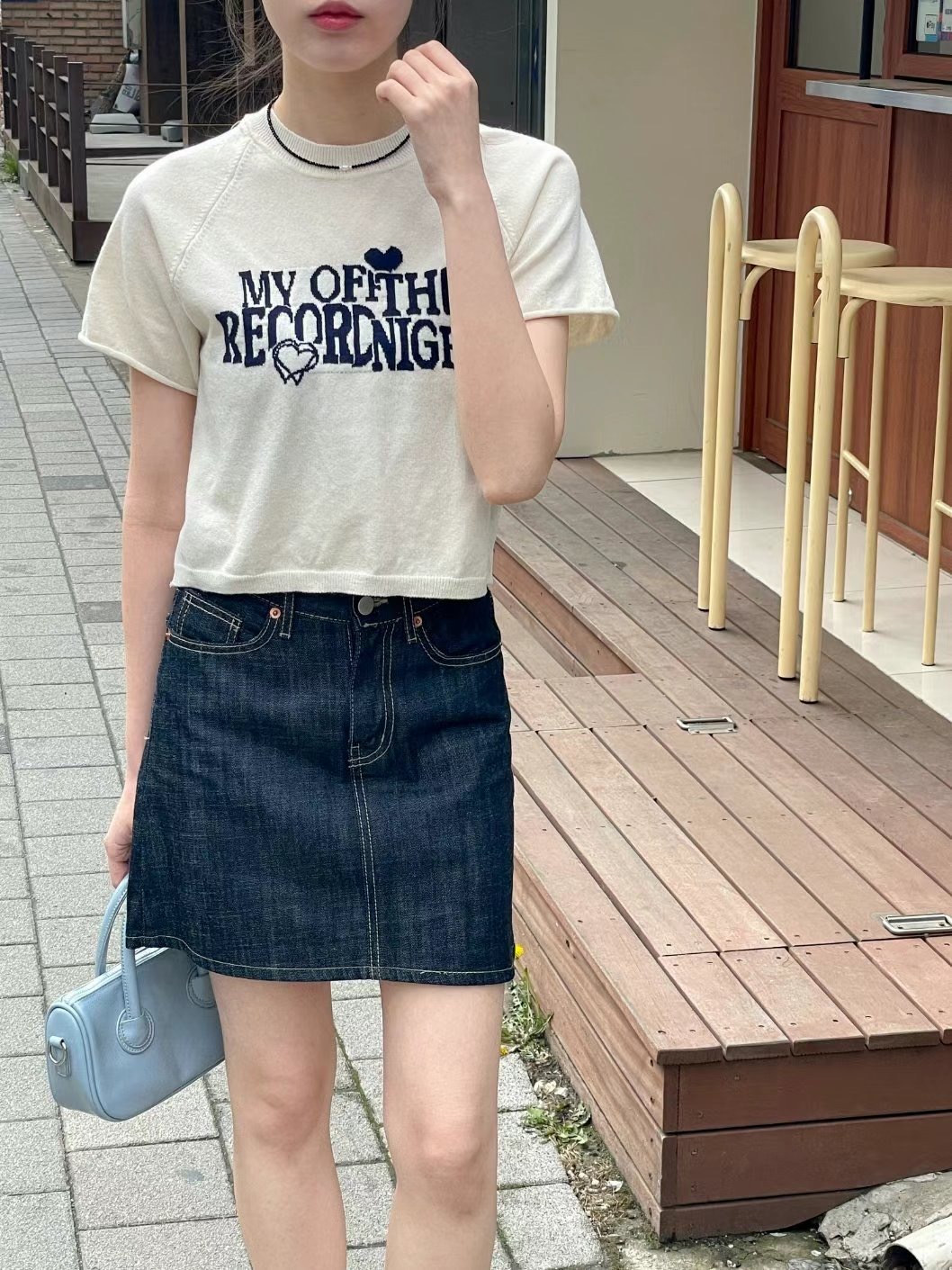 OH JINHO韓國直郵㊣東大門實拍女裝新款熱賣職業25春夏T恤OH JINHOT恤