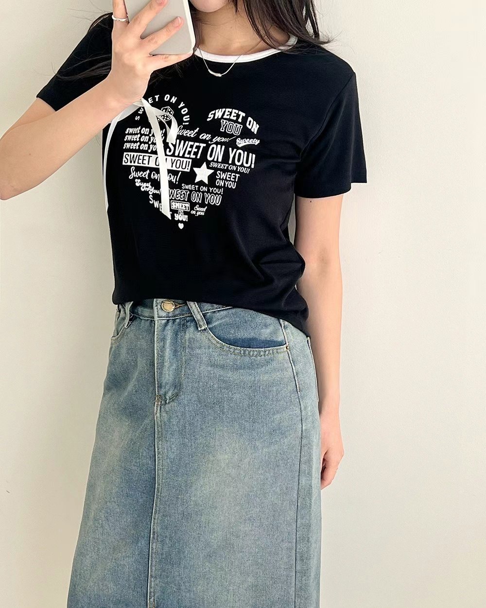 OH JINHO韓國直郵㊣東大門實拍女裝新品人氣推薦休閑時尚T恤OH JINHOT恤
