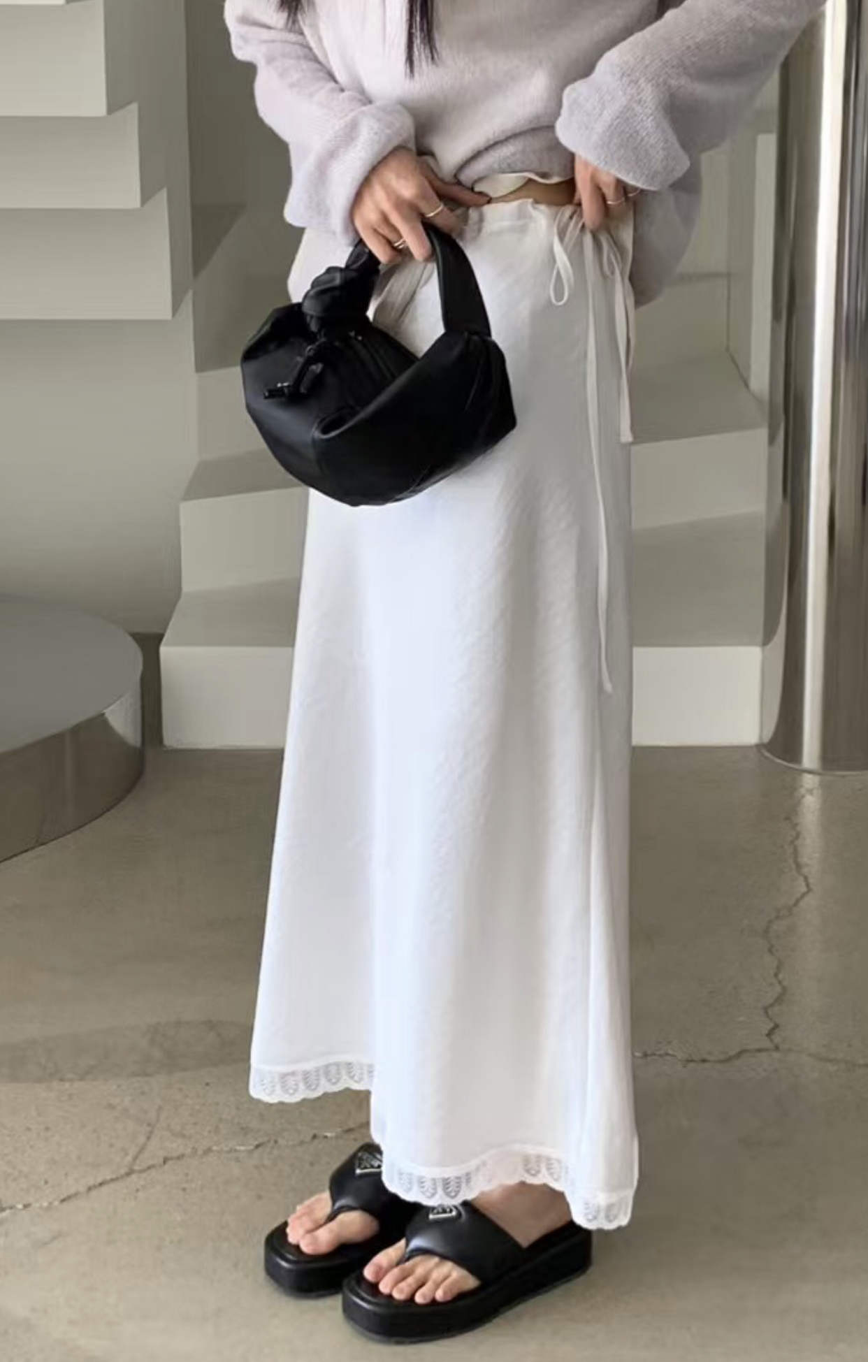 NEARAND韓國㊣直郵東大門代購女裝新品25春夏熱賣職業休閑長裙NEARAND長裙