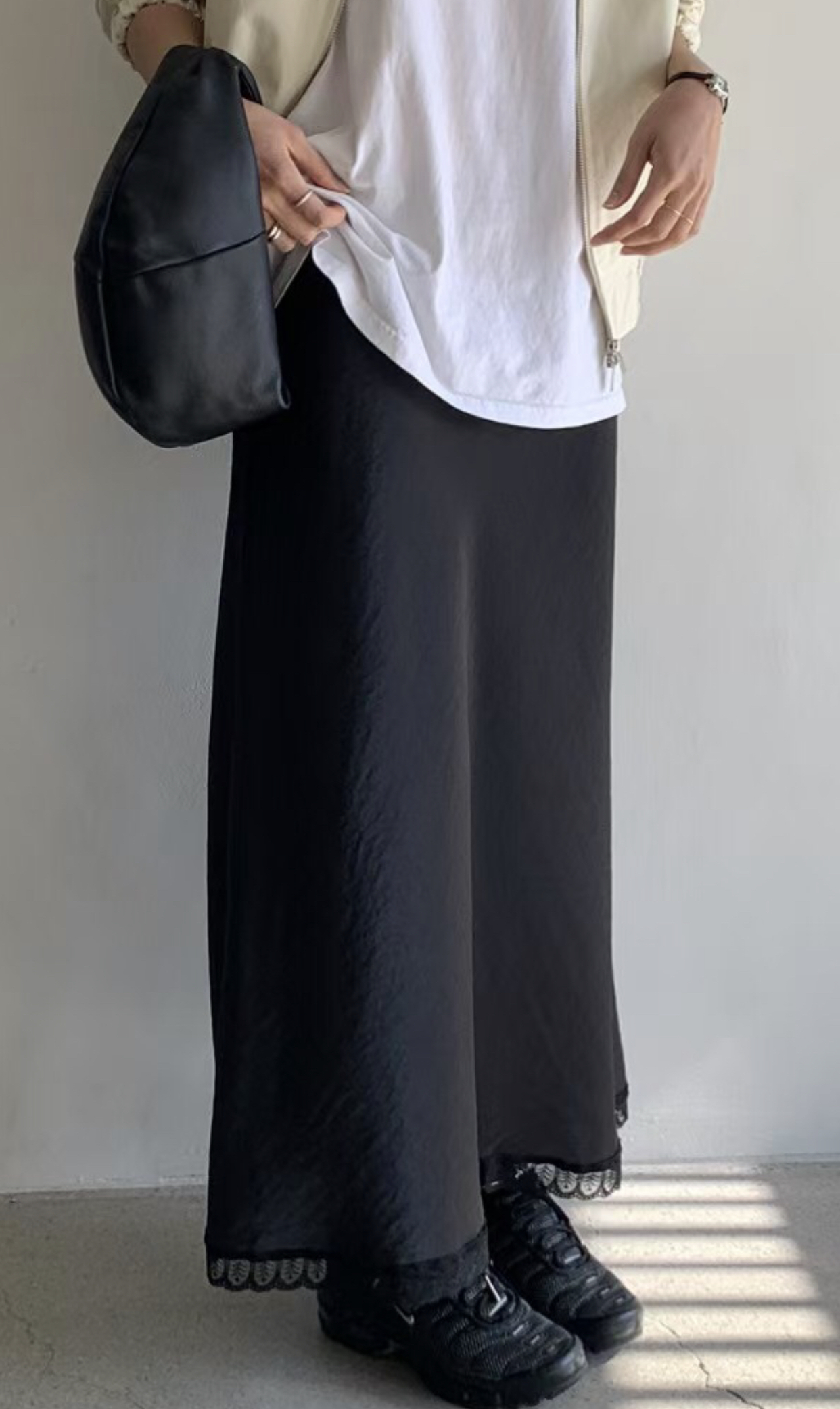 NEARAND韓國㊣直郵東大門代購女裝新品25春夏熱賣職業休閑長裙NEARAND長裙圖色2
