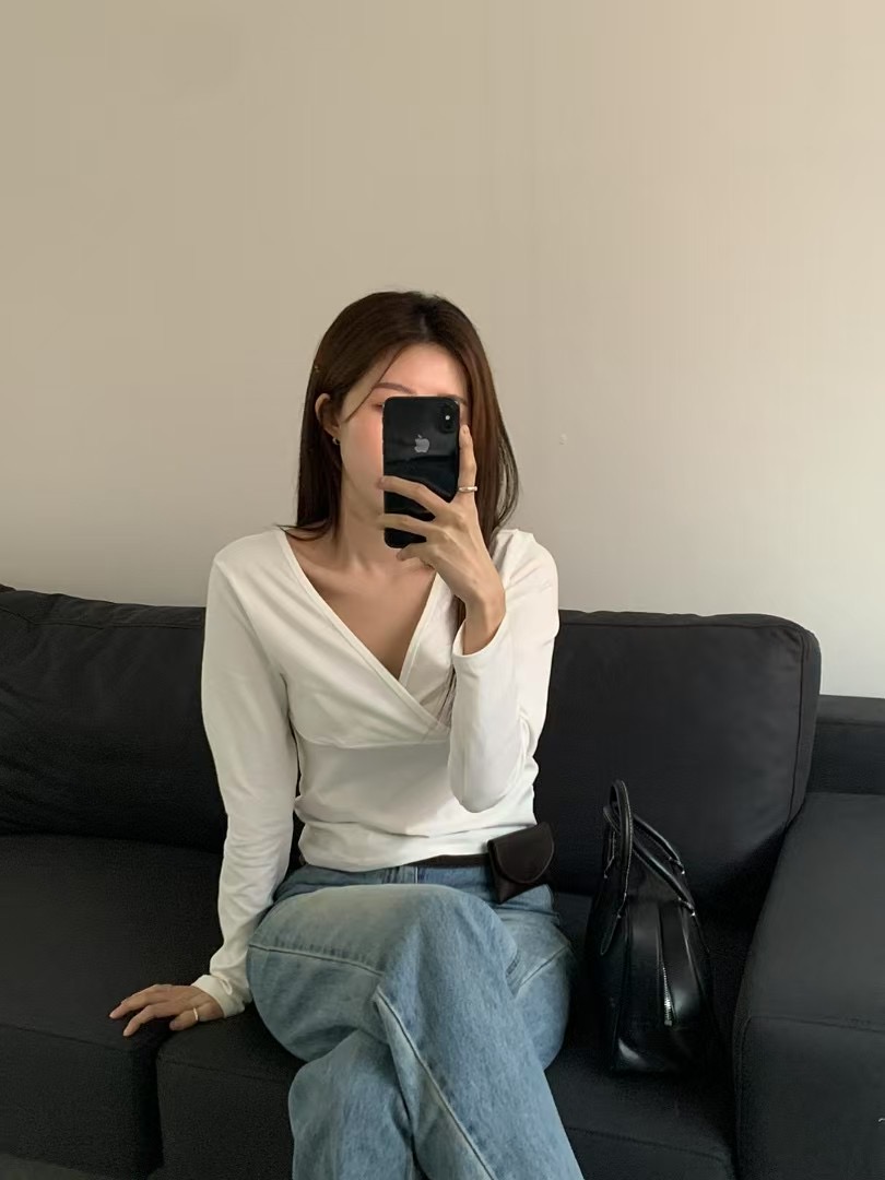 NEARAND直郵韓國代購㊣女裝新款25春夏熱賣職業推薦長袖T恤NEARAND長袖T恤