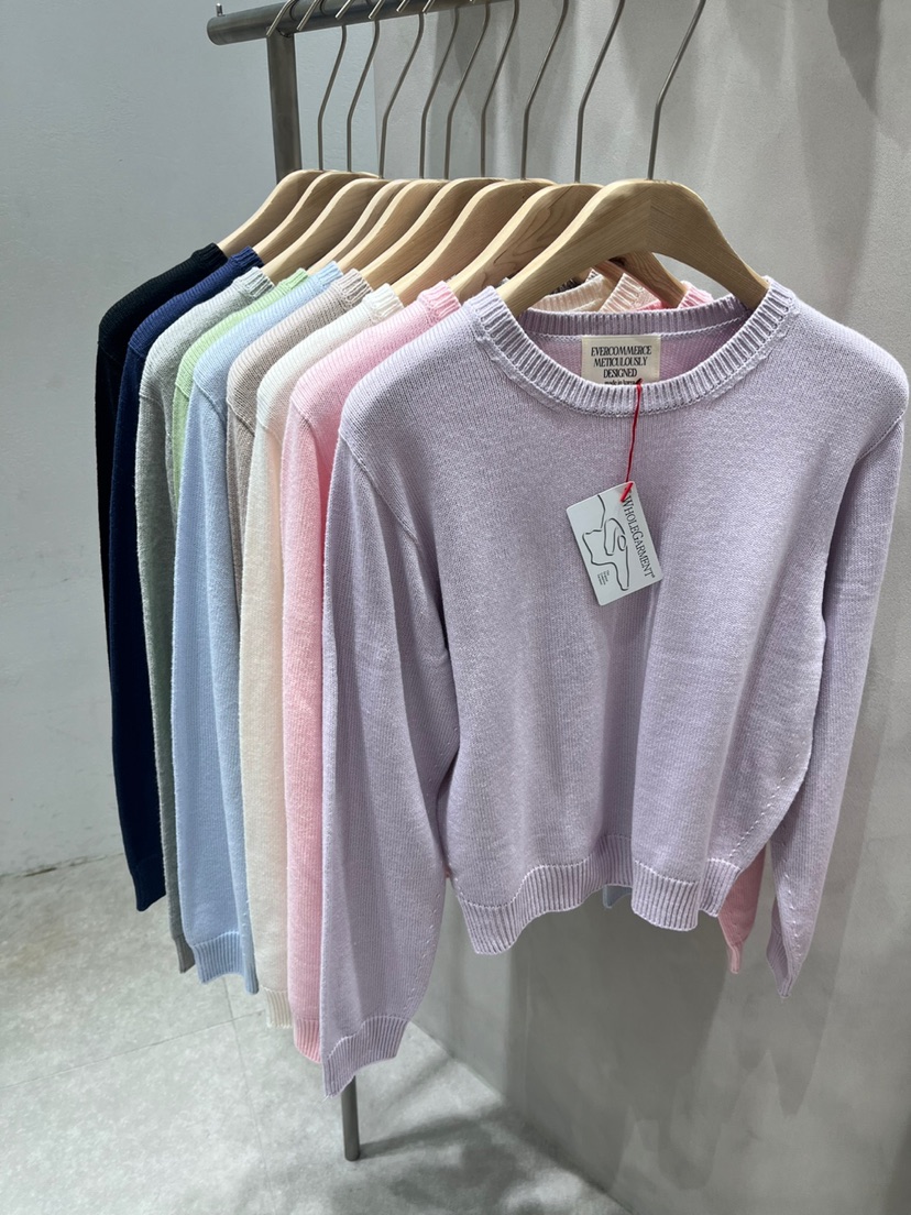 EVERCOMMERCE METICULOUSLY DESIGNED直郵韓國代購㊣女裝新款25春夏針織衫EVERCOMMERCE METICULOUSLY DESIGNED針織衫
