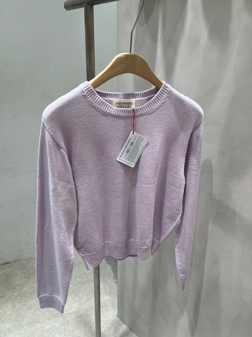EVERCOMMERCE METICULOUSLY DESIGNED直郵韓國代購㊣女裝新款25春夏針織衫EVERCOMMERCE METICULOUSLY DESIGNED針織衫