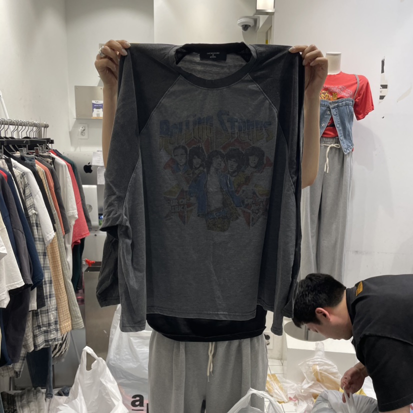 THE WEEKND韓國直郵㊣東大門實拍女裝新品休閑人氣長袖T恤CLODE長袖T恤圖色1