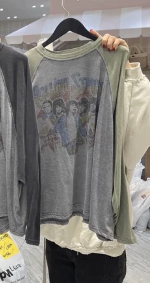 THE WEEKND韓國直郵㊣東大門實拍女裝新品休閑人氣長袖T恤CLODE長袖T恤圖色3