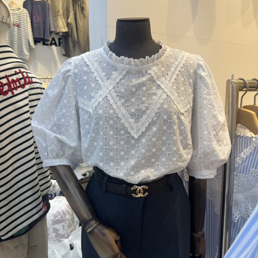 2nd B-S韓國直郵㊣東大門實拍女裝新品人氣休閑襯衫蕾絲衫2nd B-S襯衫/蕾絲衫