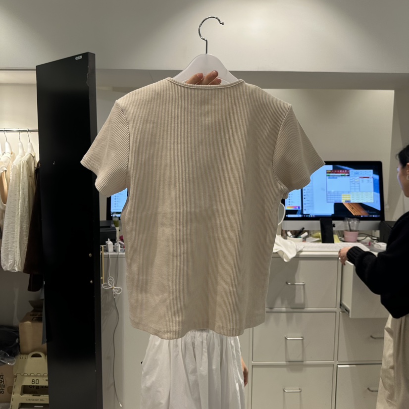 CREAM-P韓國㊣直郵東大門代購女裝新款推薦職業休閑25春夏T恤CREAM-PT恤