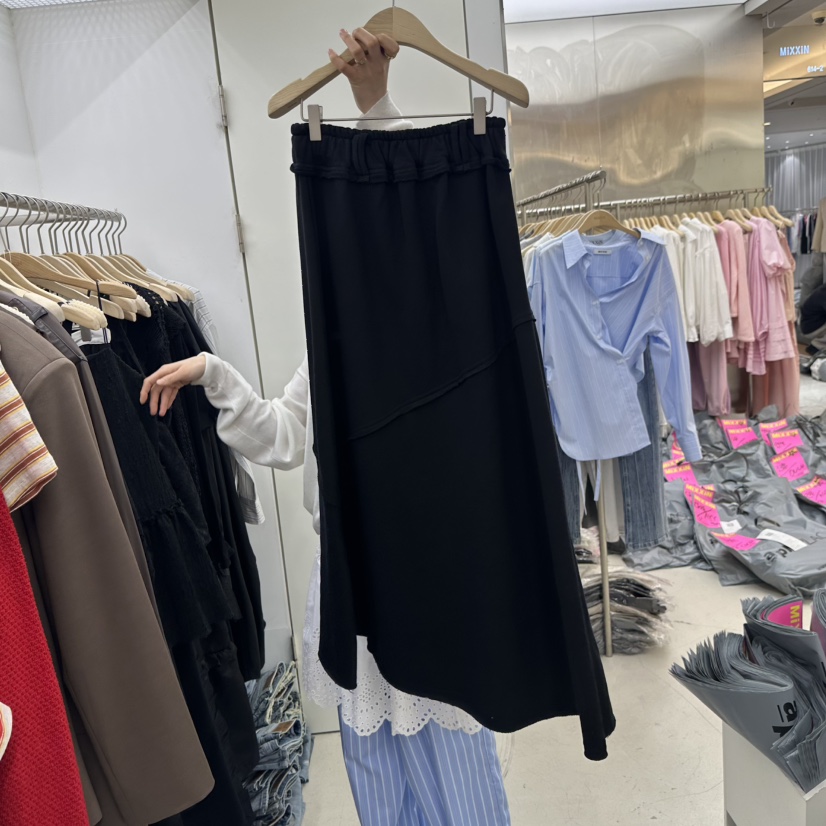 MIXXIN韓國㊣直郵東大門代購女裝新品25春夏休閑長裙不含腰帶MIXXIN長裙