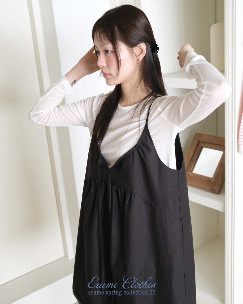 ERUME韓國直郵㊣女裝新品25春夏休閑職業人氣推薦連衣裙柔軟ERUME連衣裙