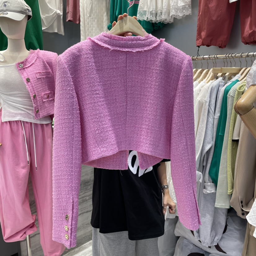 BEGINNING韓國㊣直郵東大門代購女裝新品人氣休閑夾克粗花呢BEGINNING夾克