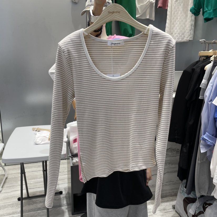 BEGINNING韓國㊣直郵東大門代購女裝新品25春夏休閑長袖T恤BEGINNING長袖T恤