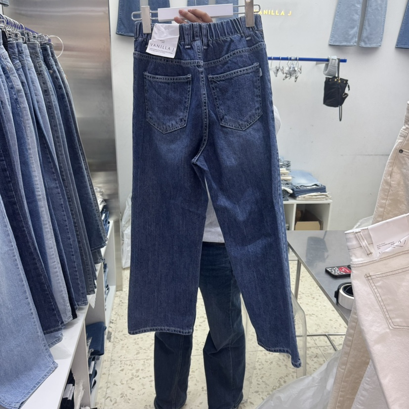 VANILLA J韓國㊣直郵東大門代購女裝新品推薦職業時尚牛仔褲VANILLA J牛仔褲