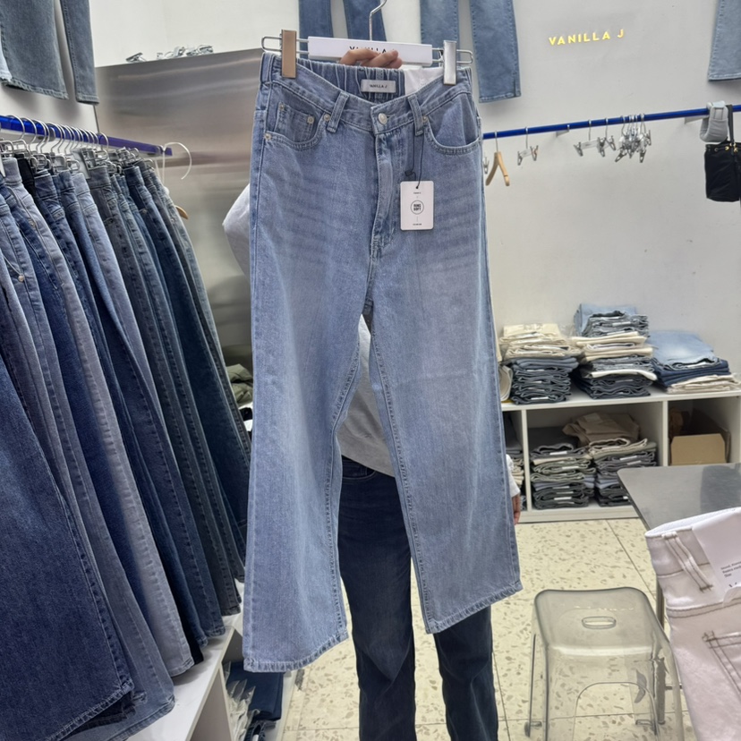 VANILLA J韓國㊣直郵東大門代購女裝新品推薦職業時尚牛仔褲VANILLA J牛仔褲圖色2