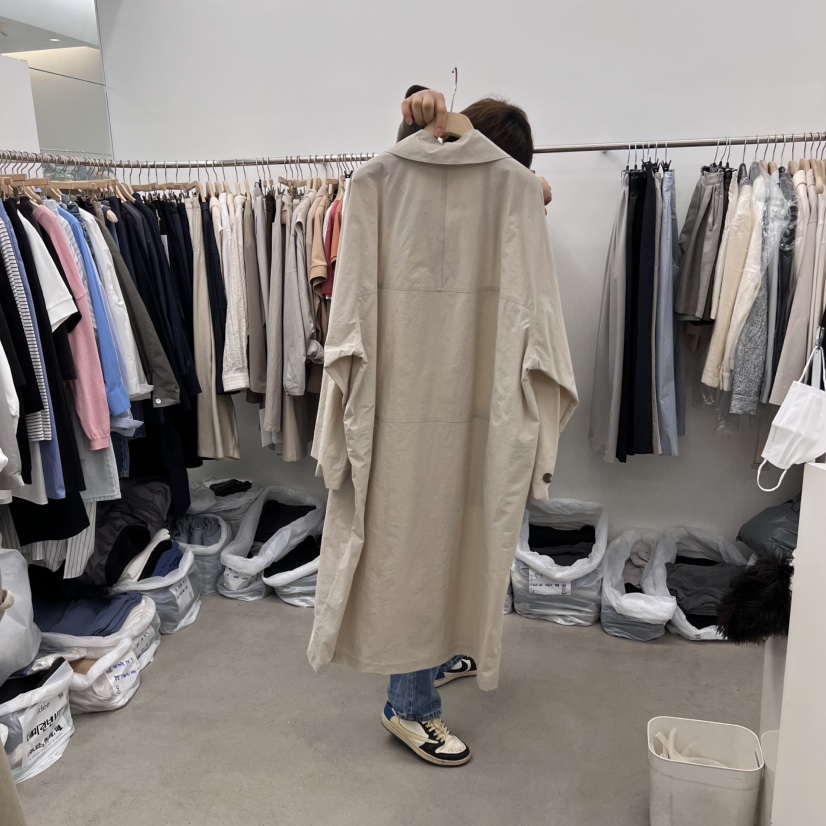 IDEE-A韓國㊣直郵東大門代購女裝新品休閑職業25春夏長款風衣IDEE-A長款風衣
