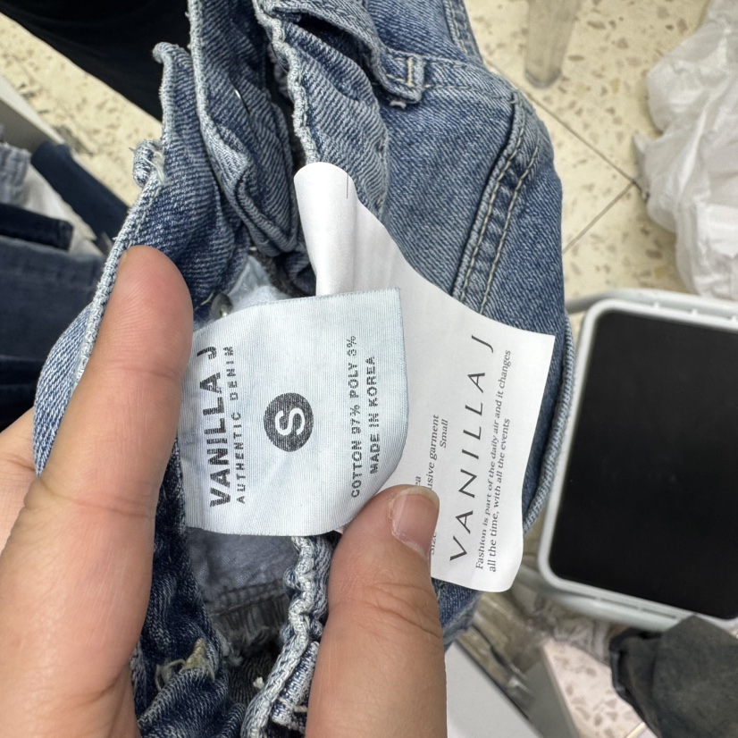 VANILLA J韓國直郵㊣女裝新品職業休閑人氣25春夏推薦牛仔褲VANILLA J牛仔褲