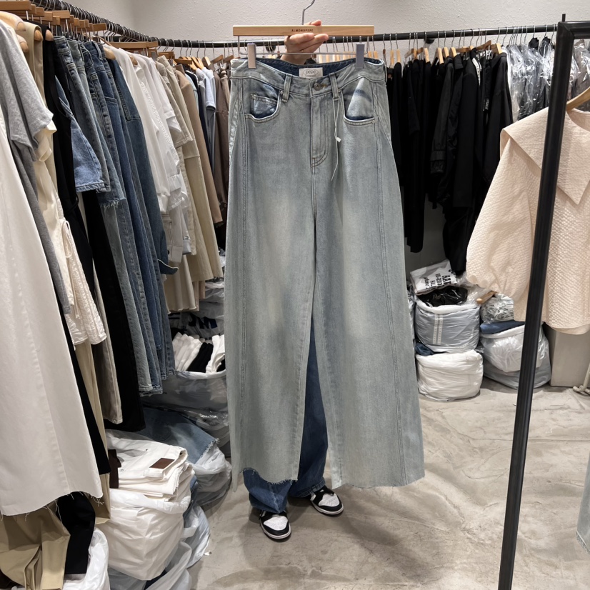 ALMOND PEPE直郵韓國代購㊣女裝新款人氣時尚推薦25春夏牛仔褲ALMOND PEPE牛仔褲