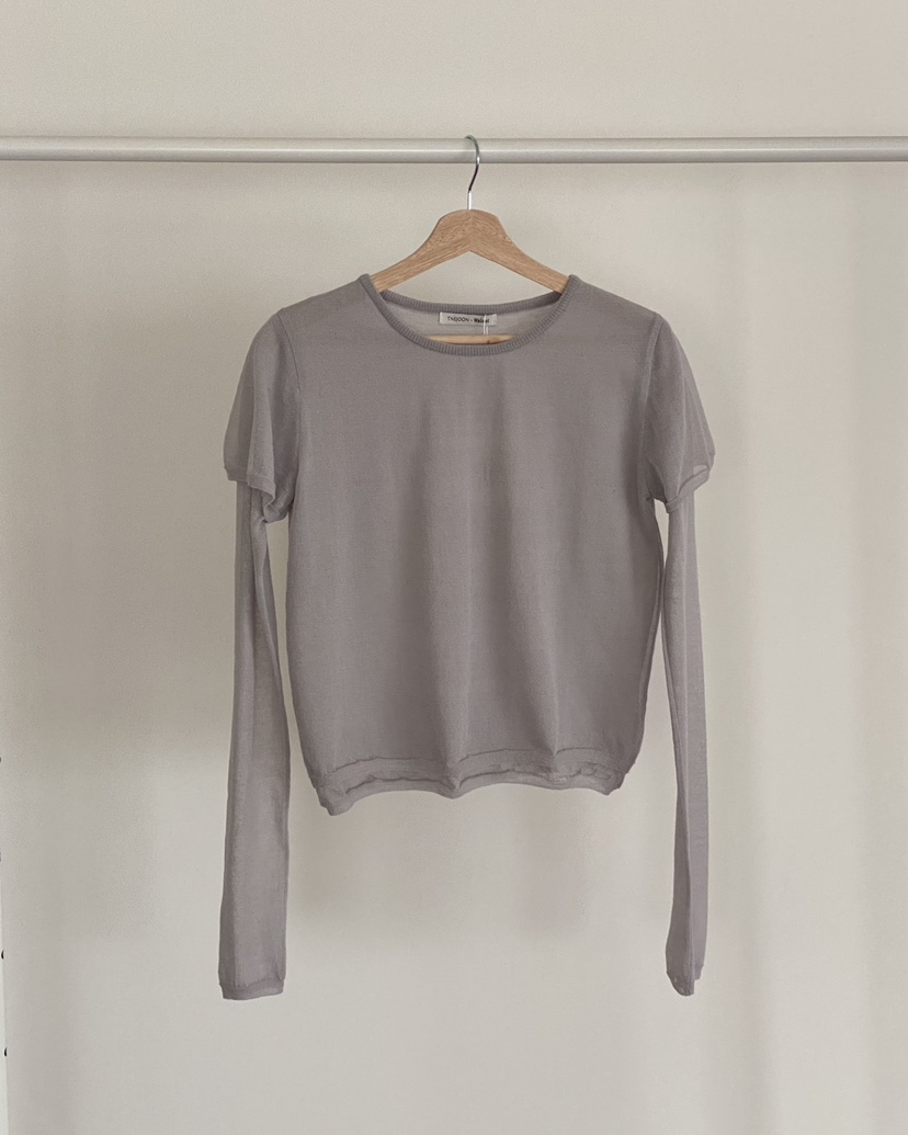 WALNUT/TAEJOON直郵韓國代購㊣女裝新品25春夏長袖T恤雙面Walunt/TAEJOON長袖T恤