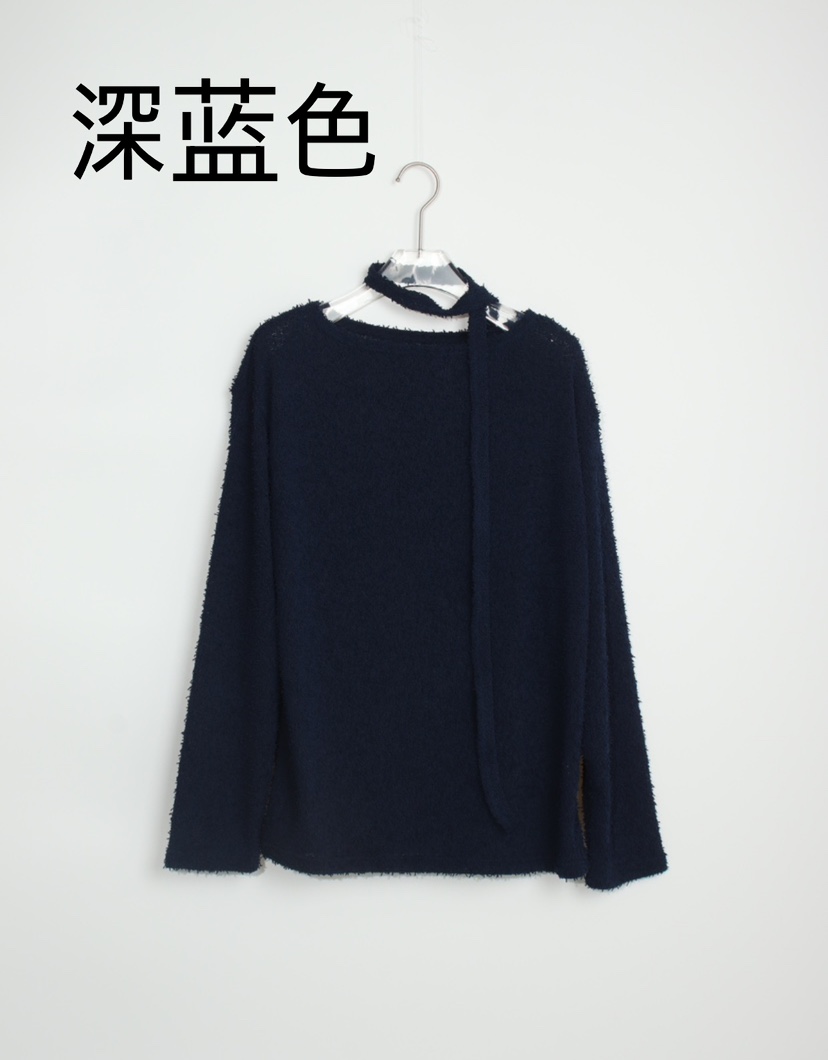 TEXTURE東大門代購女裝新品熱賣25春夏休閑人氣長袖T恤含脖帶待定長袖T恤圖色3