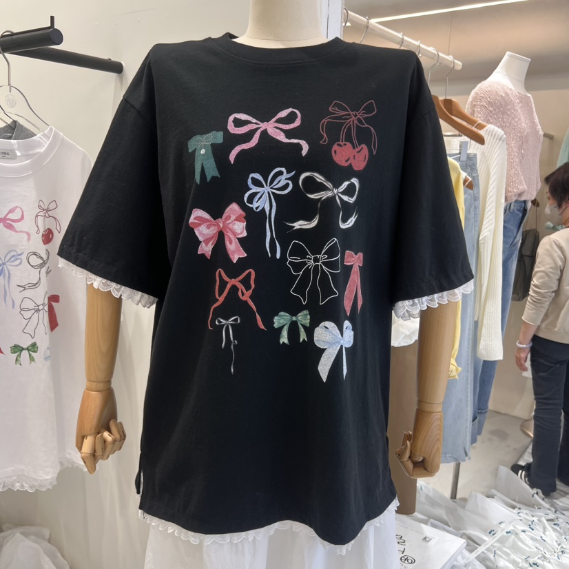 YUNBAL東大門代購女士新品推薦人氣25春夏休閑真品時尚職業T恤YUNBALT恤圖色2