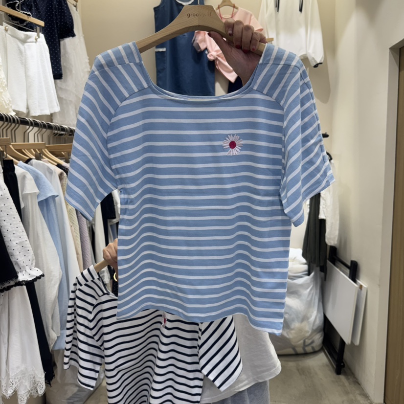 HOLYBANANA東大門代購女士新品熱賣職業真品人氣時尚休閑T恤groovy.H/HOLYBANANAT恤圖色1