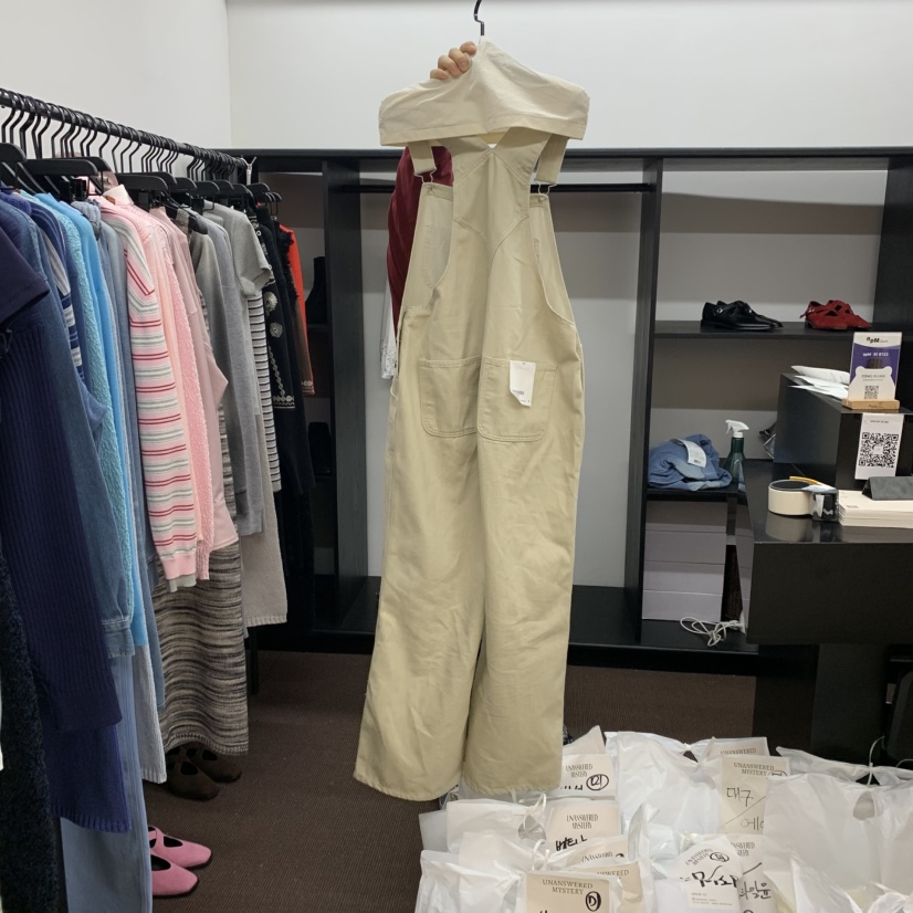 UNANSWERED-MYSTERY東大門實拍女裝新品推薦真品休閑背帶褲UNANSWERED/MYSTERY背帶褲
