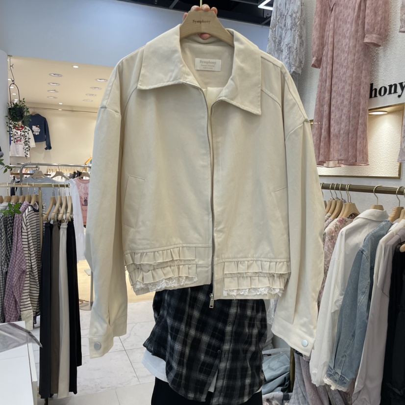 SYMPHONY東大門直郵女裝新品熱賣時尚職業25春夏夾克荷葉邊SYMPHONY夾克圖色2