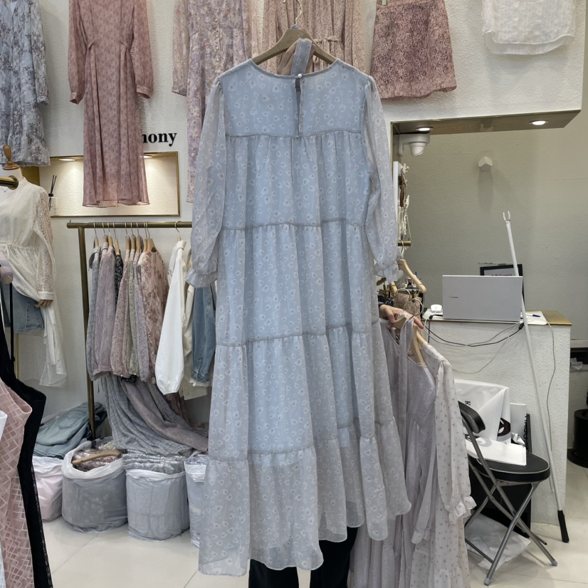 SYMPHONY東大門代購女士新品推薦休閑人氣時尚連衣裙含腰帶SYMPHONY連衣裙