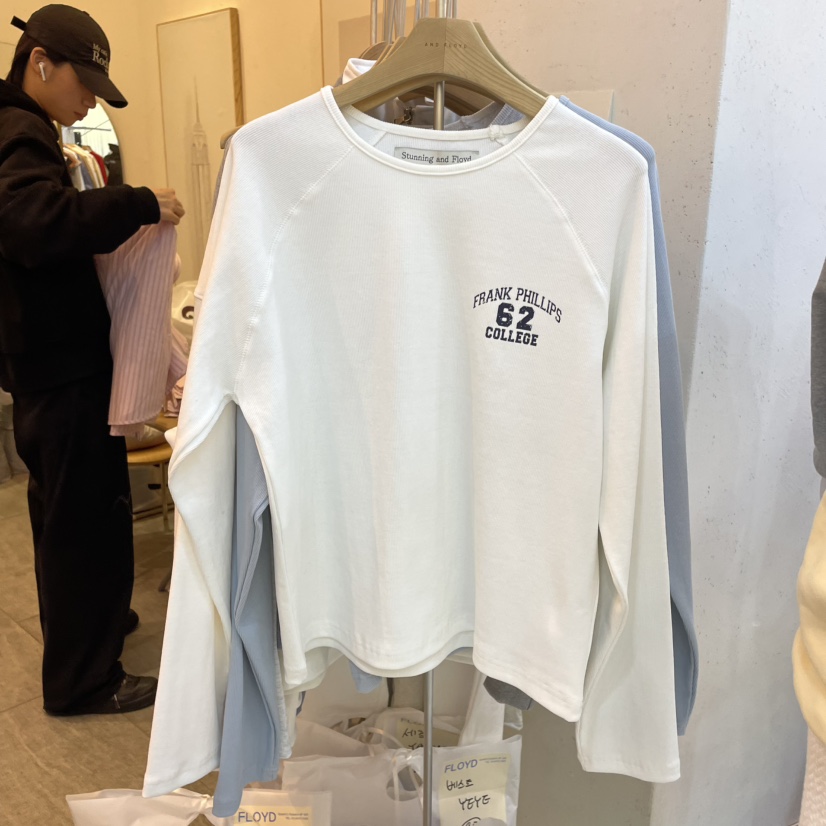 AND FLOYD韓國直郵女裝新品時尚真品休閑熱賣人氣職業長袖T恤stunning and Floyd長袖T恤圖色1