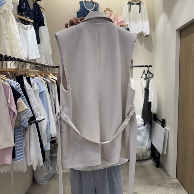 HOLYBANANA韓國直郵女士新款人氣時尚真品馬甲不含內搭含腰帶groovy.H/HOLYBANANA馬甲