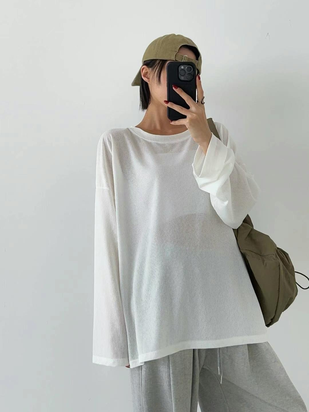 KIKI ROOM東大門代購女士新品時尚熱賣人氣休閑真品長袖T恤KIKI ROOM長袖T恤圖色1