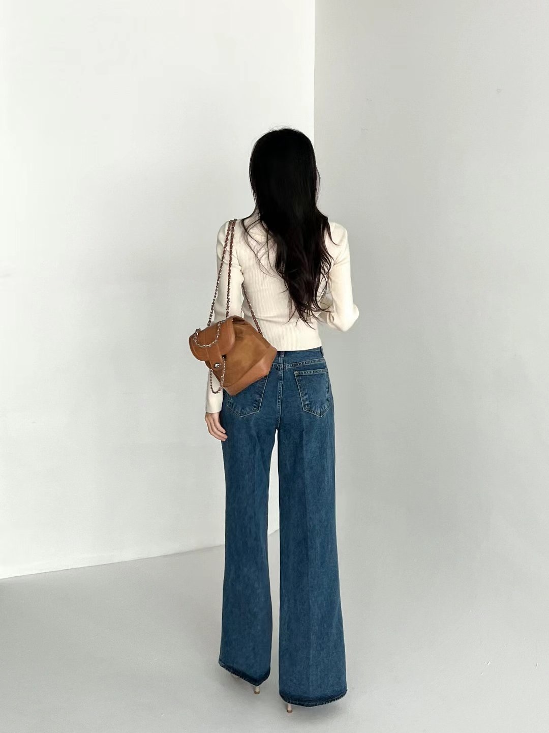 DEEP韓國代購女士新品時尚休閑25春夏職業人氣真品熱賣牛仔褲DEEP牛仔褲