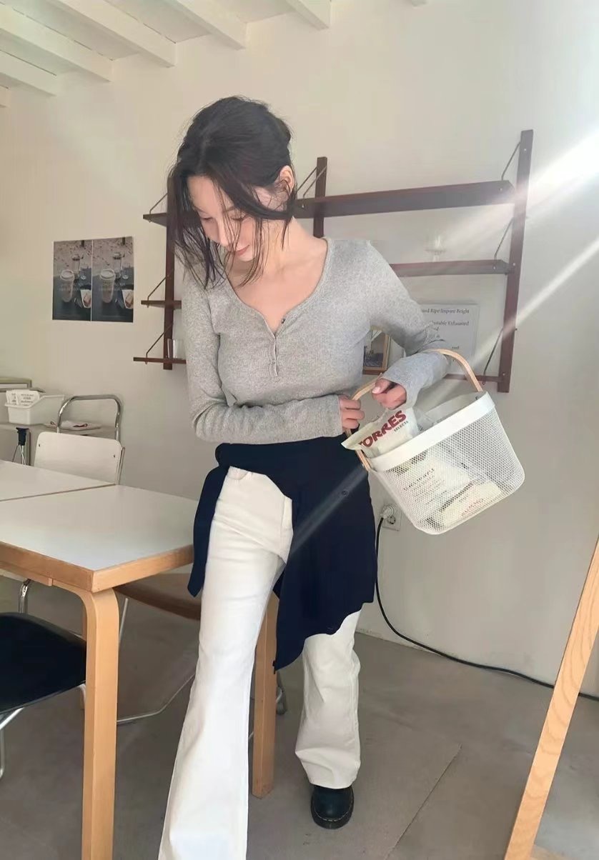 DEEP韓國直郵女士新品休閑25春夏時尚推薦熱賣真品人氣牛仔褲DEEP牛仔褲