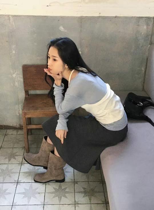 EIFFEL韓國代購女裝新品時尚推薦25春夏人氣真品半身裙中短裙EIFFEL半身裙/中短裙