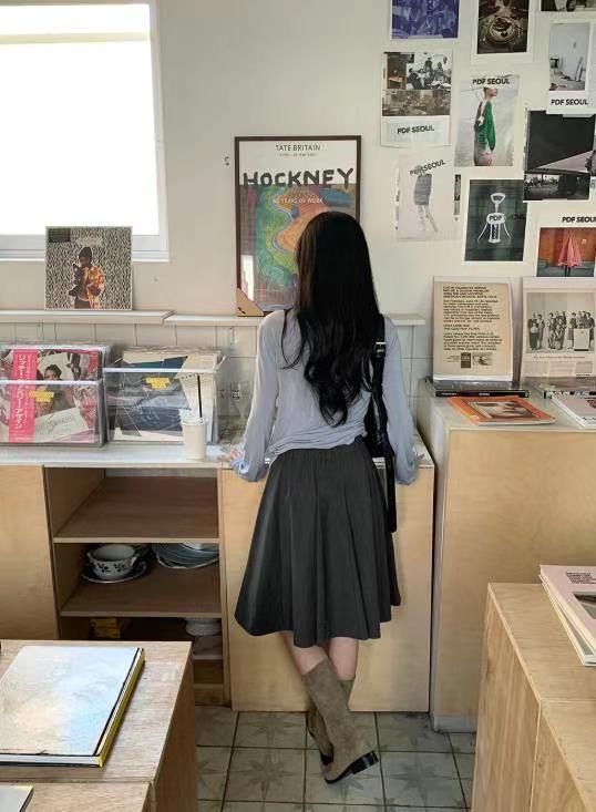 EIFFEL韓國代購女裝新品時尚推薦25春夏人氣真品半身裙中短裙EIFFEL半身裙/中短裙