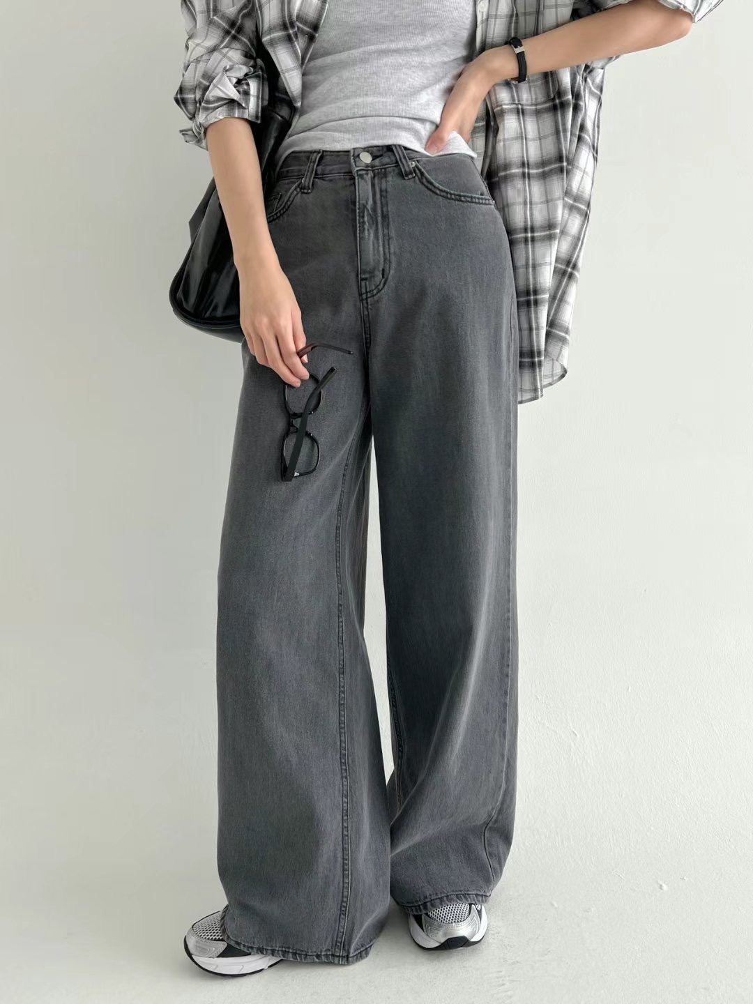 DEEP韓國代購女士新款25春夏熱賣人氣職業真品時尚推薦牛仔褲DEEP牛仔褲圖色2