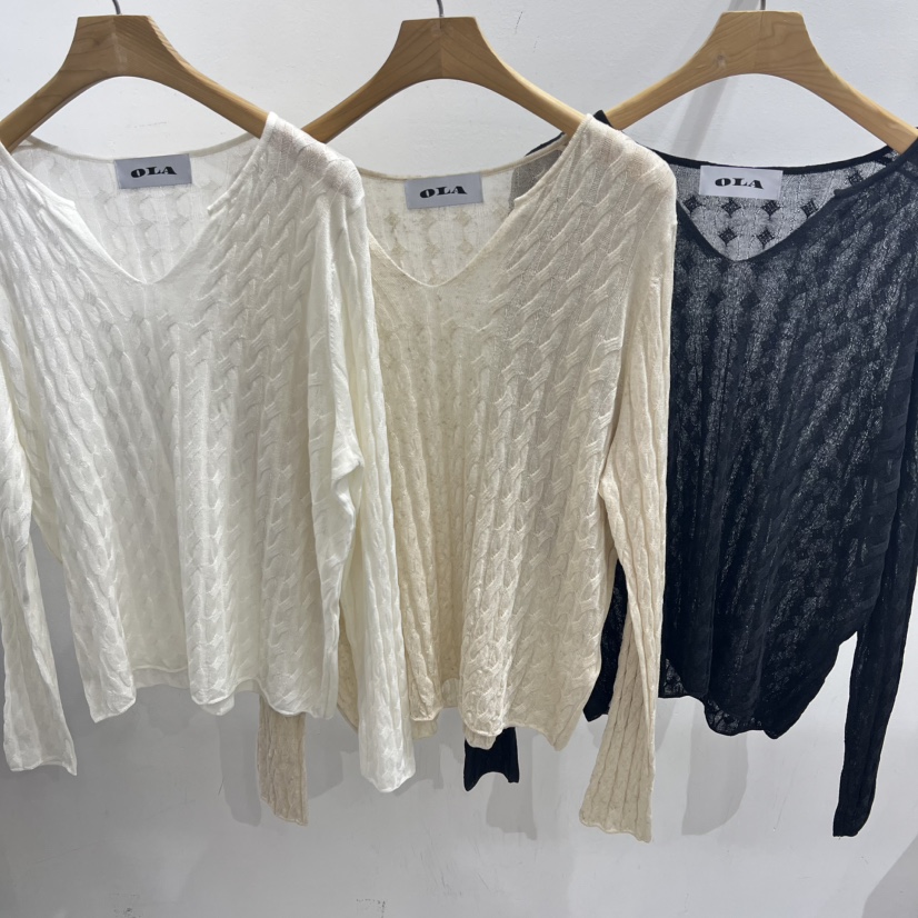 OLA東大門直郵女裝新款真品時尚25春夏熱賣推薦休閑職業針織衫mellor/OLA針織衫