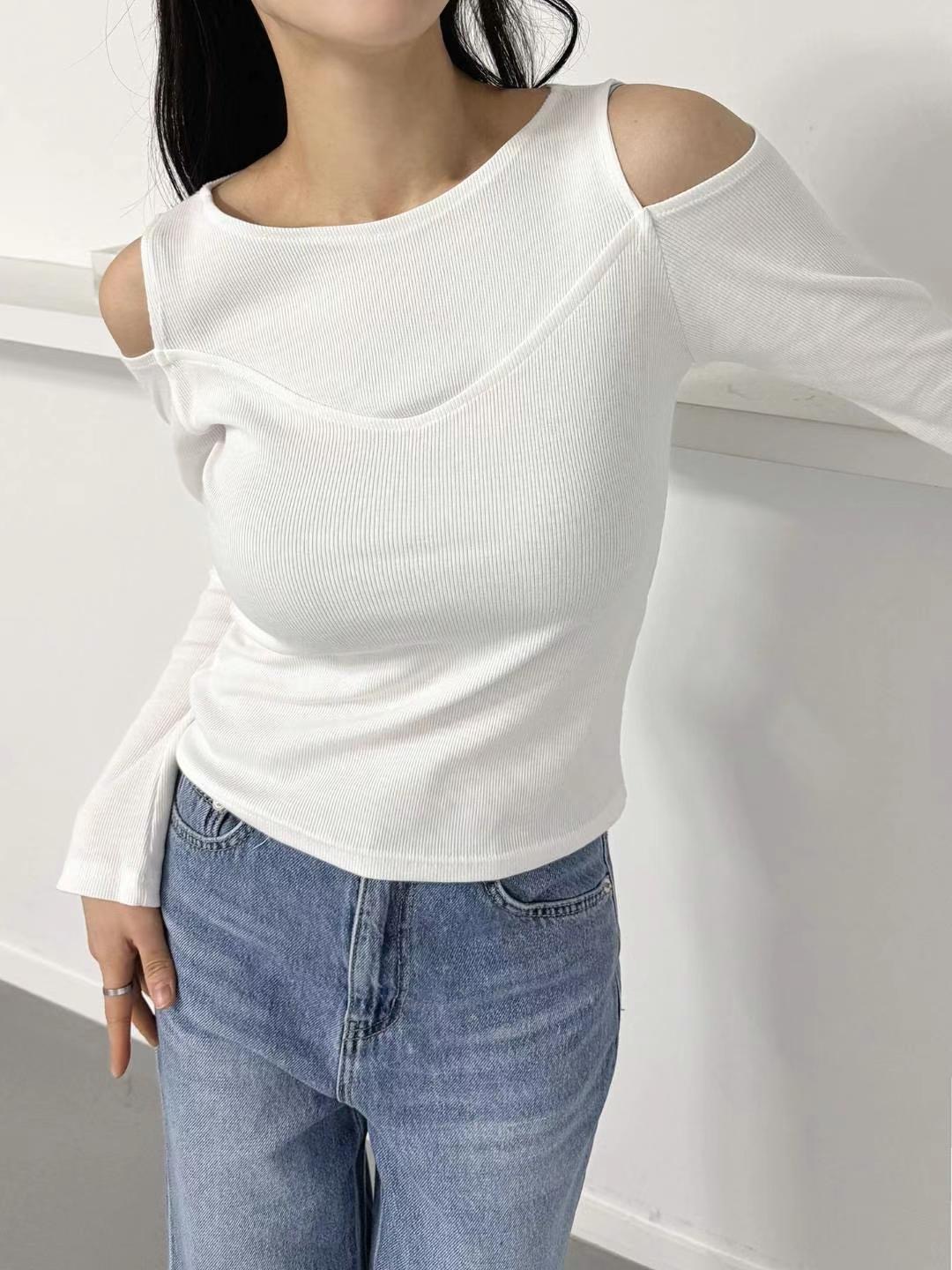EIFFEL東大門代購女裝新款熱賣職業時尚人氣真品25春夏長袖T恤EIFFEL長袖T恤