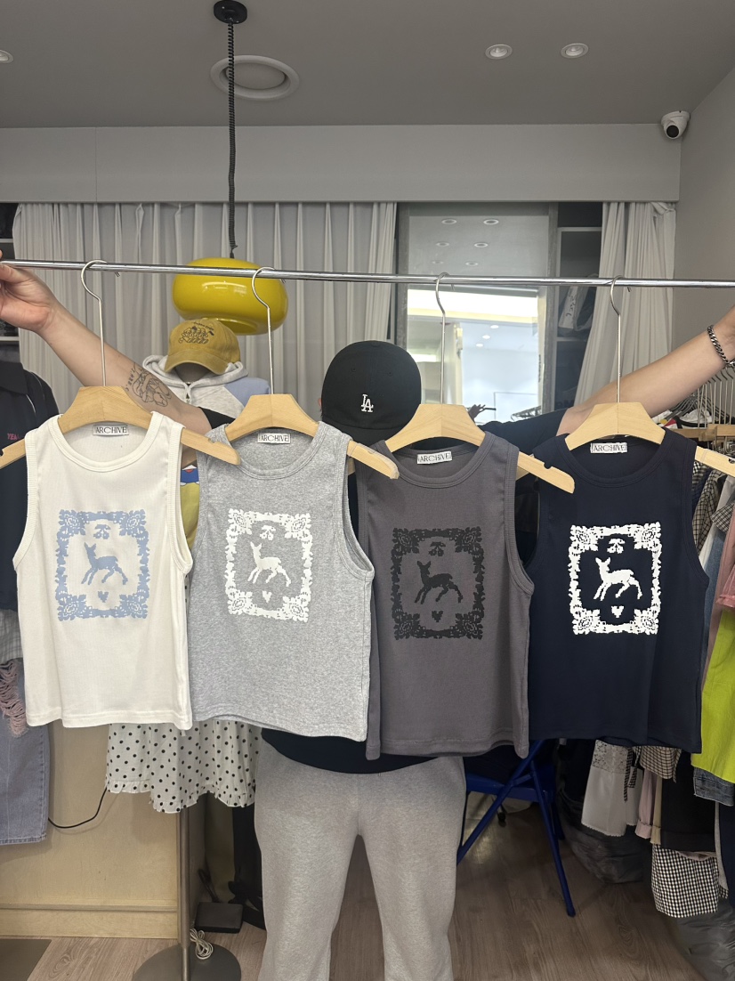 ARCHIVE-P韓國直郵女裝新品25春夏真品休閑熱賣人氣吊帶背心ARCHIVE-P吊帶/背心