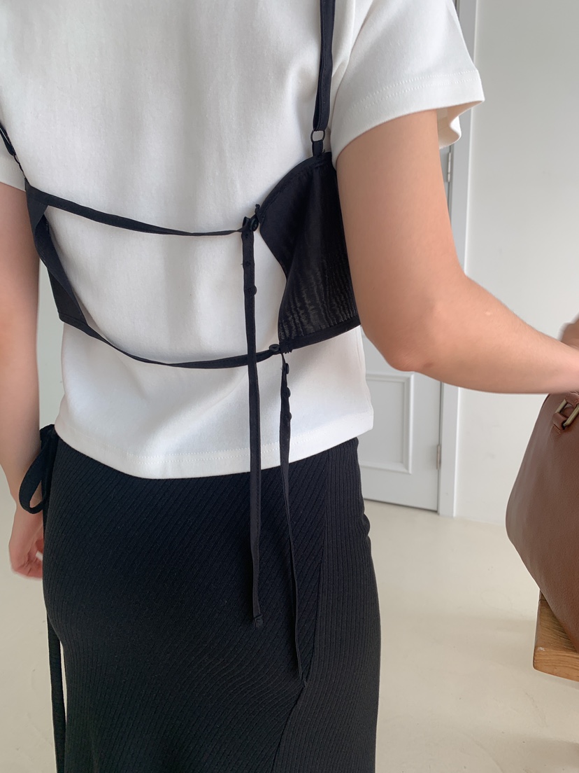 ROUGH東大門代購女裝新品職業時尚25春夏休閑吊帶背心歐根紗ROUGH吊帶/背心