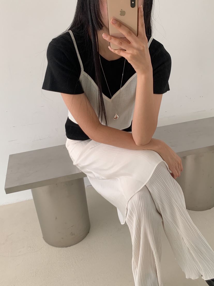 ROUGH東大門代購女裝新品職業時尚25春夏休閑吊帶背心歐根紗ROUGH吊帶/背心