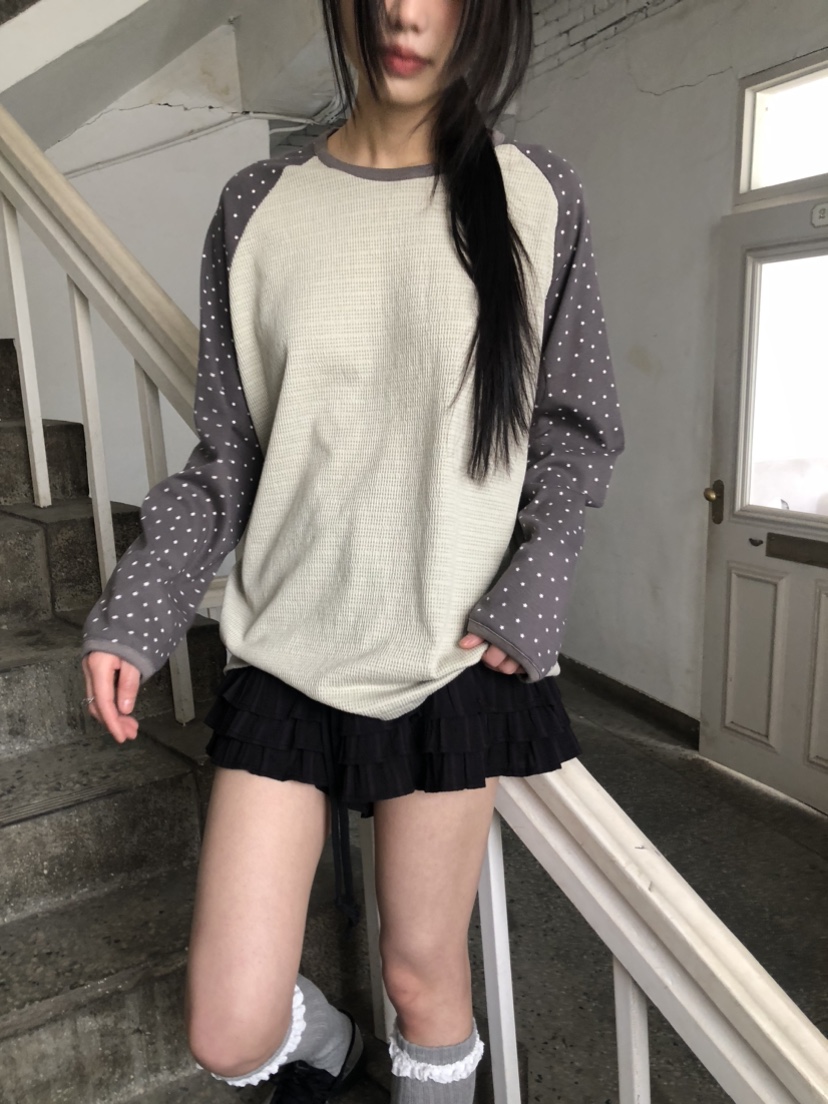 FLASH韓國直郵女士新款真品25春夏推薦職業熱賣休閑長袖T恤FLASH長袖T恤